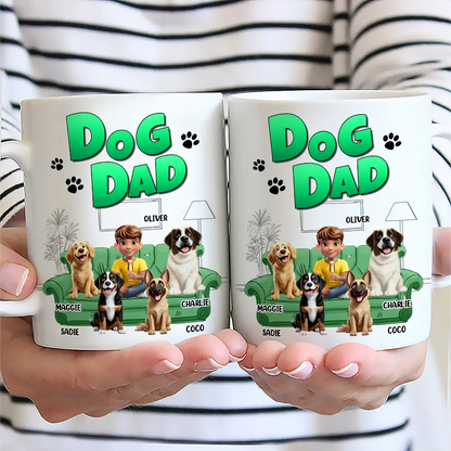 Treat Dealer 3D Effect Dogs - Personalized Mug