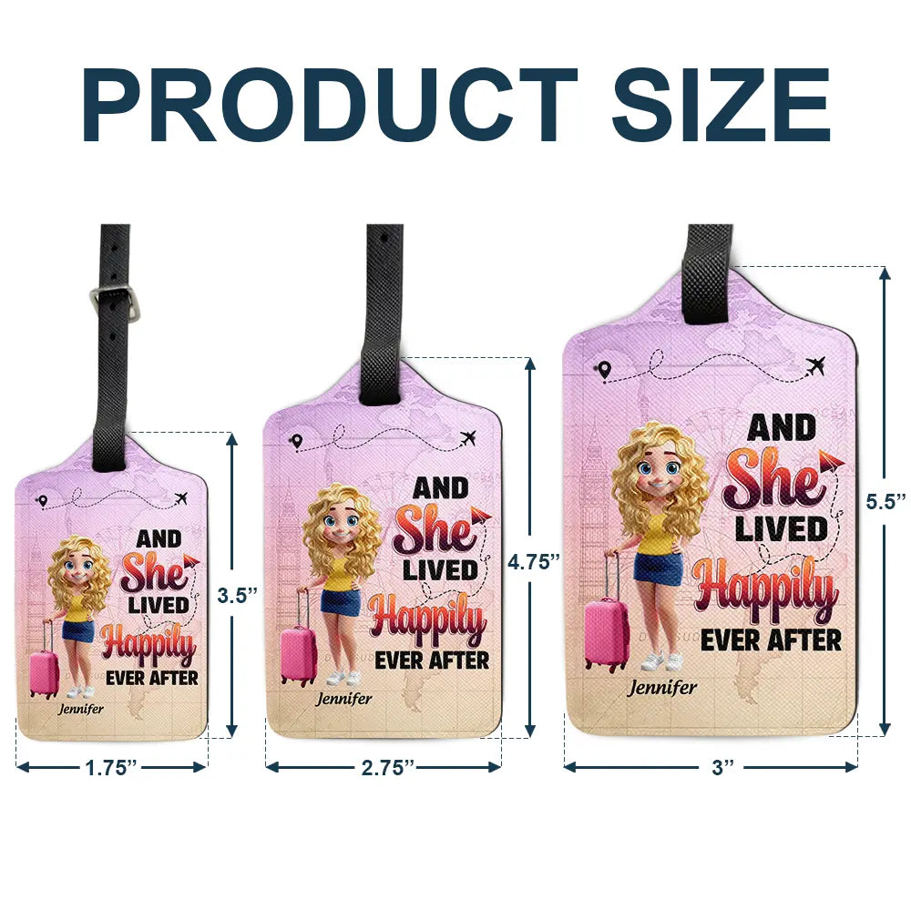 Travel,Gift For Women,Gift For Men,Gift For Yourself,Happy - Just A Girl Boy Who Loves Traveling 3D Effect - Personalized Luggage Tag