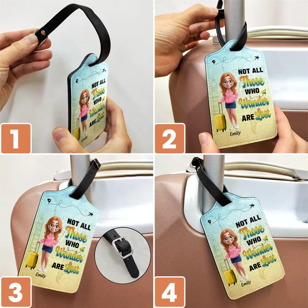 Travel,Gift For Women,Gift For Men,Gift For Yourself,Happy - Just A Girl Boy Who Loves Traveling 3D Effect - Personalized Luggage Tag