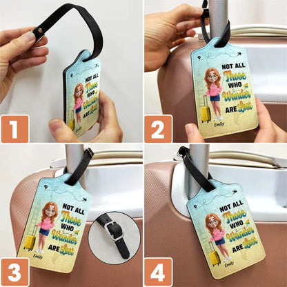 Travel,Gift For Women,Gift For Men,Gift For Yourself,Happy - Just A Girl Boy Who Loves Traveling 3D Effect - Personalized Luggage Tag