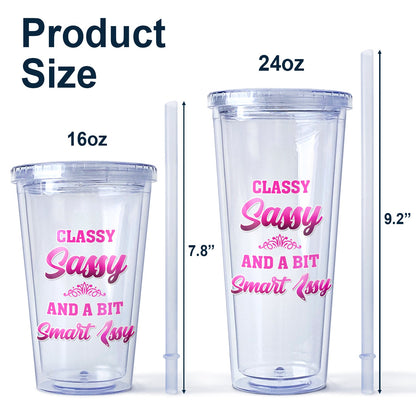 Never Dreamed I'd Grow Up To Be A Super Sexy Pontoon Queen - Gift For Lake Lovers, Pontooning Lovers, Travelers, Women - Personalized Acrylic Insulated Tumbler With Straw