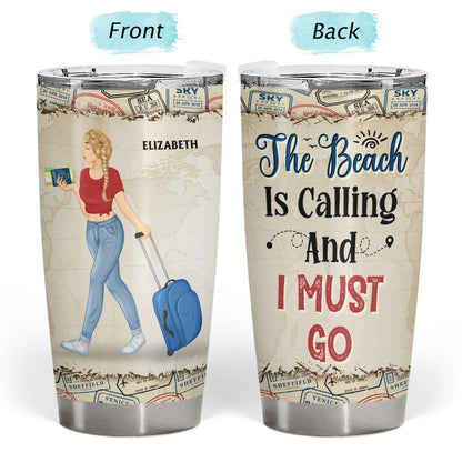Travel Girl Catch Flights Not Feelings - Birthday Gift For Him, Her, Trippin', Vacation Lovers - Personalized Custom Tumbler