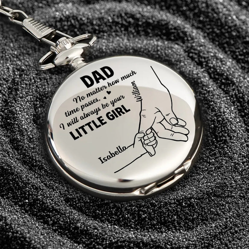 Always Be Your Little Girl - Personalized Pocket Watch