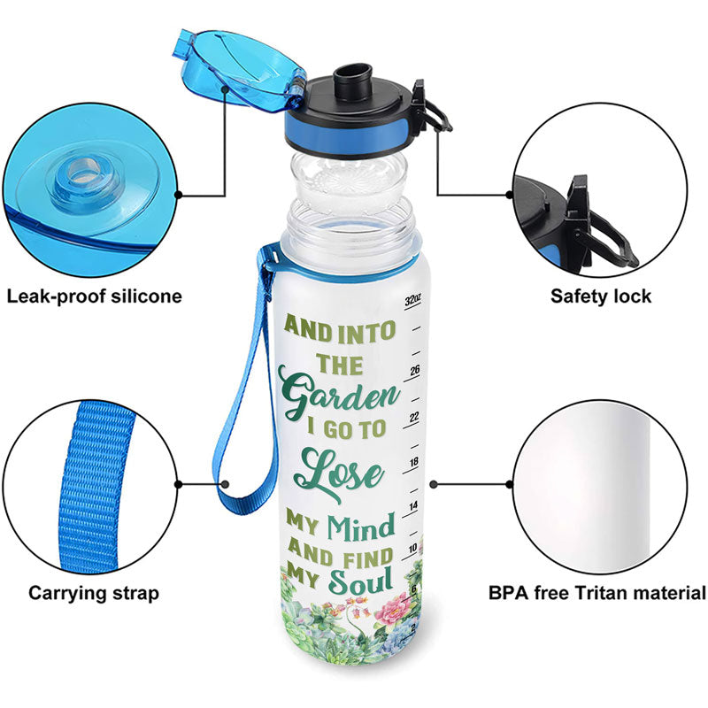 Drink Up Succa - Gift For Gardeners - Personalized Custom Water Tracker Bottle
