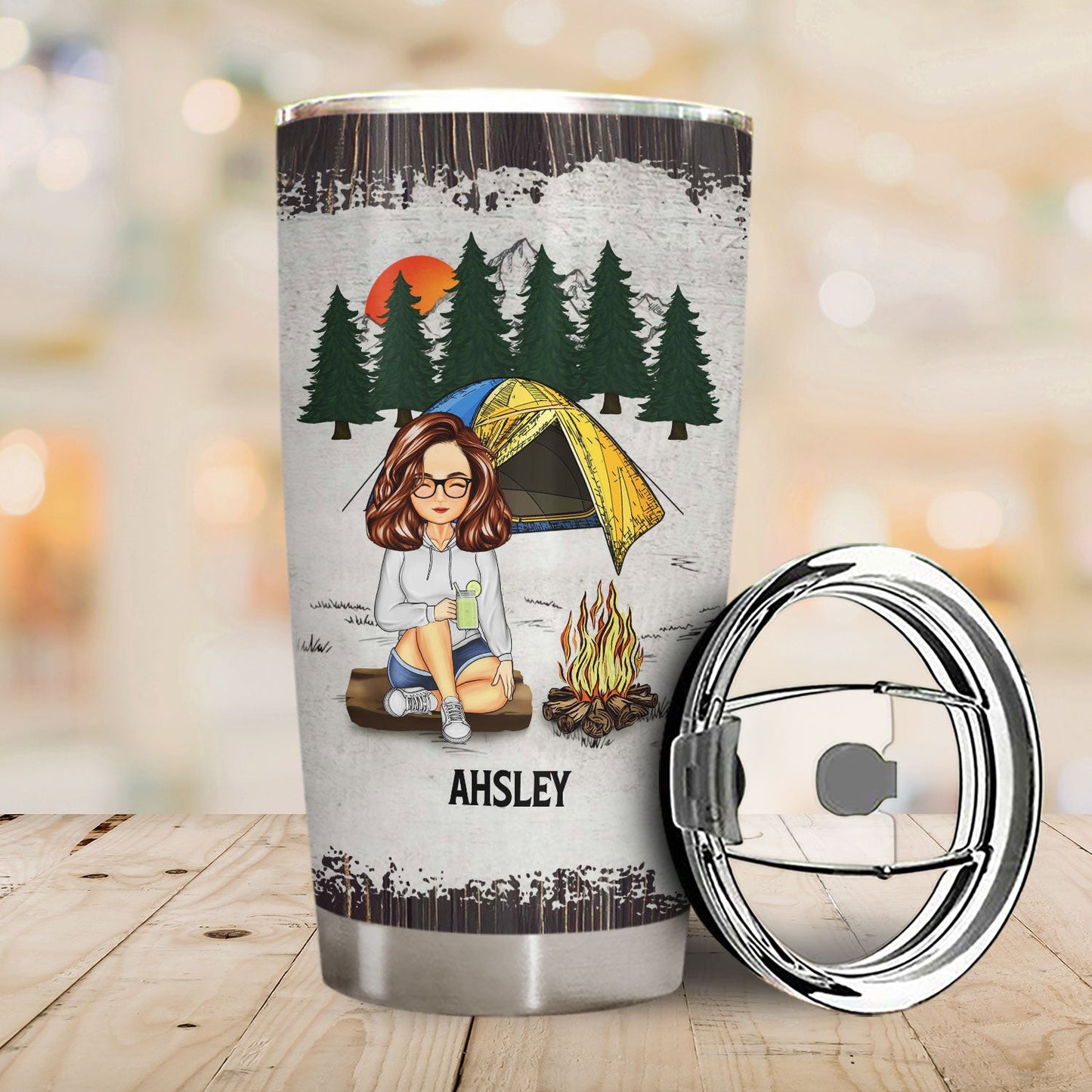 Grow Up To Be A Super Sexy Camping Lady - Gift For Camping Lovers - Personalized Custom Tumbler