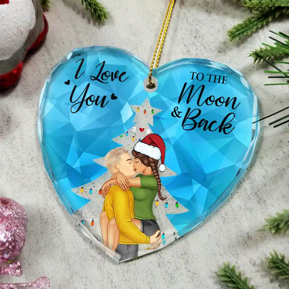 From Our First Kiss Till Our Last Breath Christmas Couple - Personalized Custom Shaped Acrylic Ornament