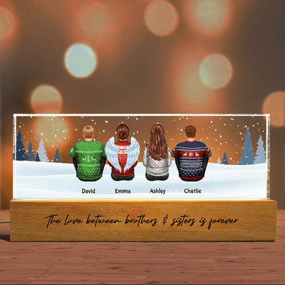 The Love Between Family Is Forever Personalized LED Night Light, Christmas Gift For Loved Ones
