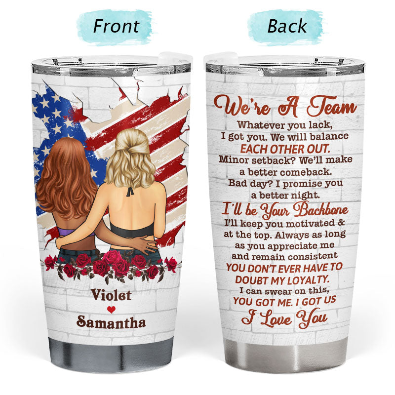 Couple We're A Team - Personalized Custom Tumbler