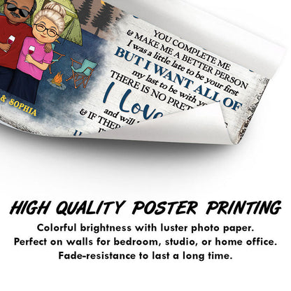 The Day I Met You Husband Wife - Gift For Camping Couple - Personalized Custom Poster