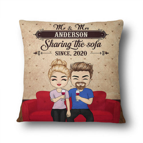 Sharing The Sofa Together - Couple Gift - Personalized Custom Pillow