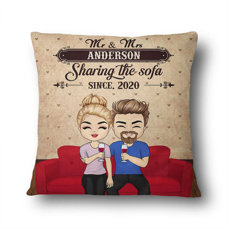 Sharing The Sofa Together - Couple Gift - Personalized Custom Pillow