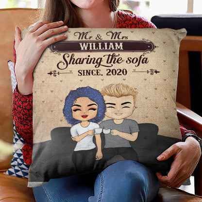 Sharing The Sofa Together - Couple Gift - Personalized Custom Pillow