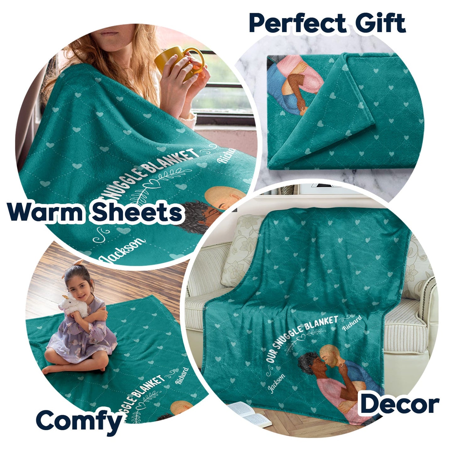 Forever And Always - Gift For Couple - Personalized Custom Fleece Blanket