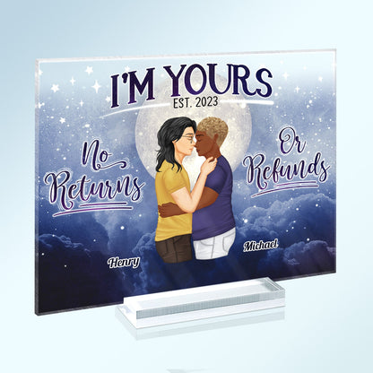 No Returns Or Refunds - Gift For Couple - Personalized Custom Horizontal Rectangle Acrylic Plaque