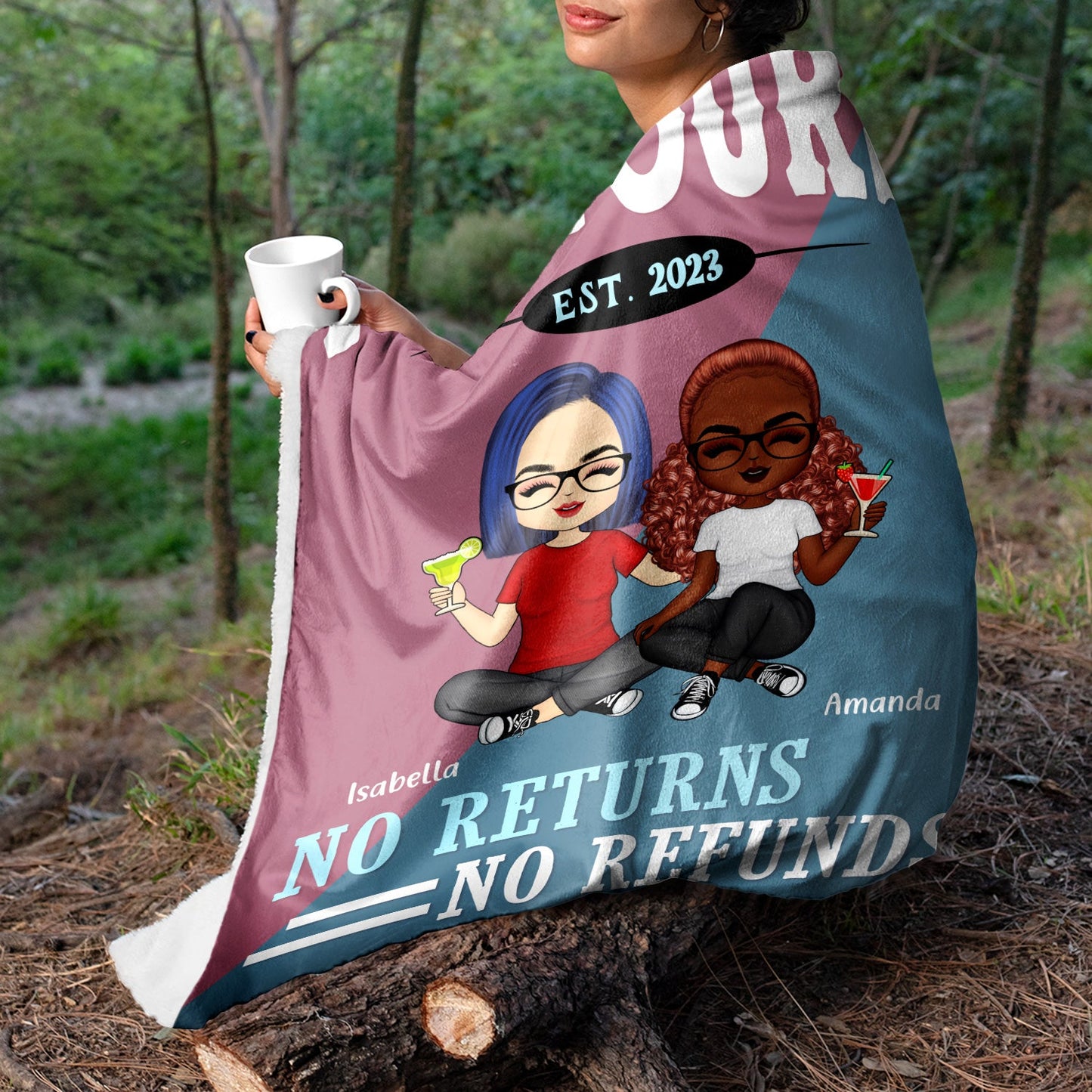 I'm Yours No Returns Or Refund - Gift For Couple - Personalized Custom Fleece Blanket