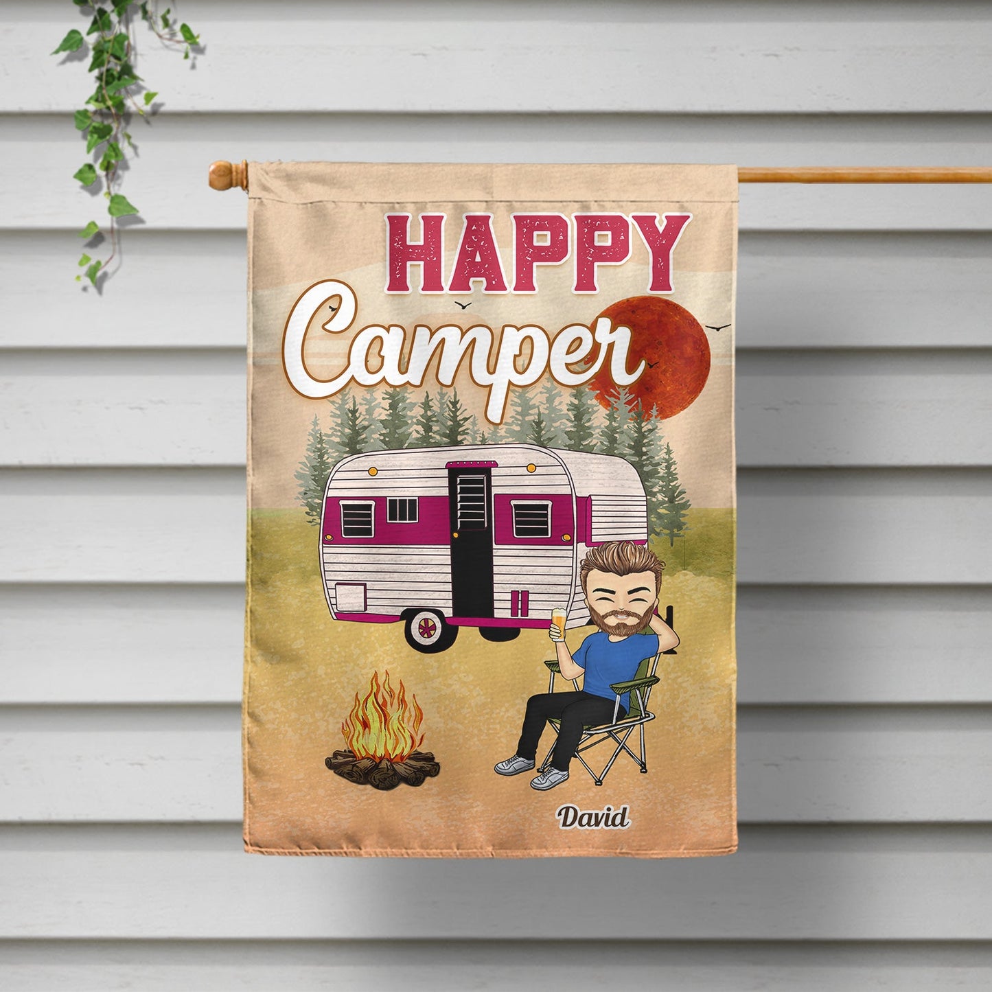 Camping Queen Classy Sassy - Gift For Camping Lovers - Personalized Custom Flag