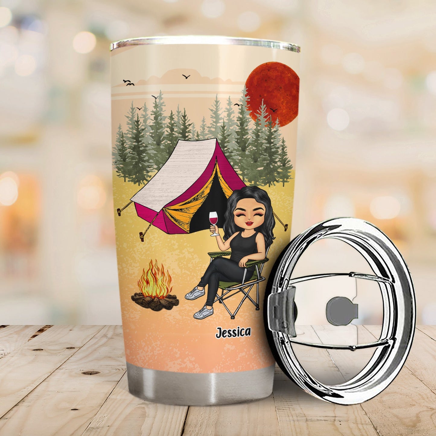 Camping Queen Classy And A Bit Smart - Gift For Camping Lovers - Personalized Custom Tumbler