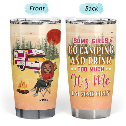 Camping Queen Classy And A Bit Smart - Gift For Camping Lovers - Personalized Custom Tumbler