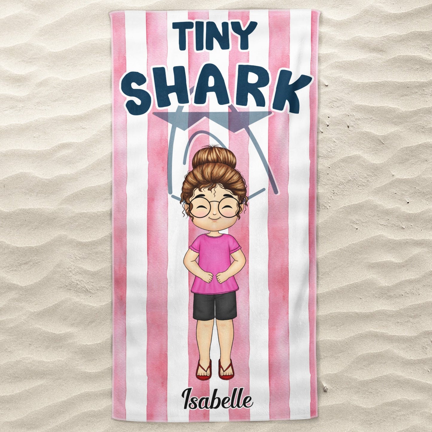 Family Shark - Gift For Family - Personalized Custom Beach Towel