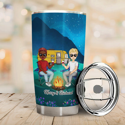 Turn Back The Clock Find You Sooner - Gift For Camping Lovers - Personalized Custom Tumbler