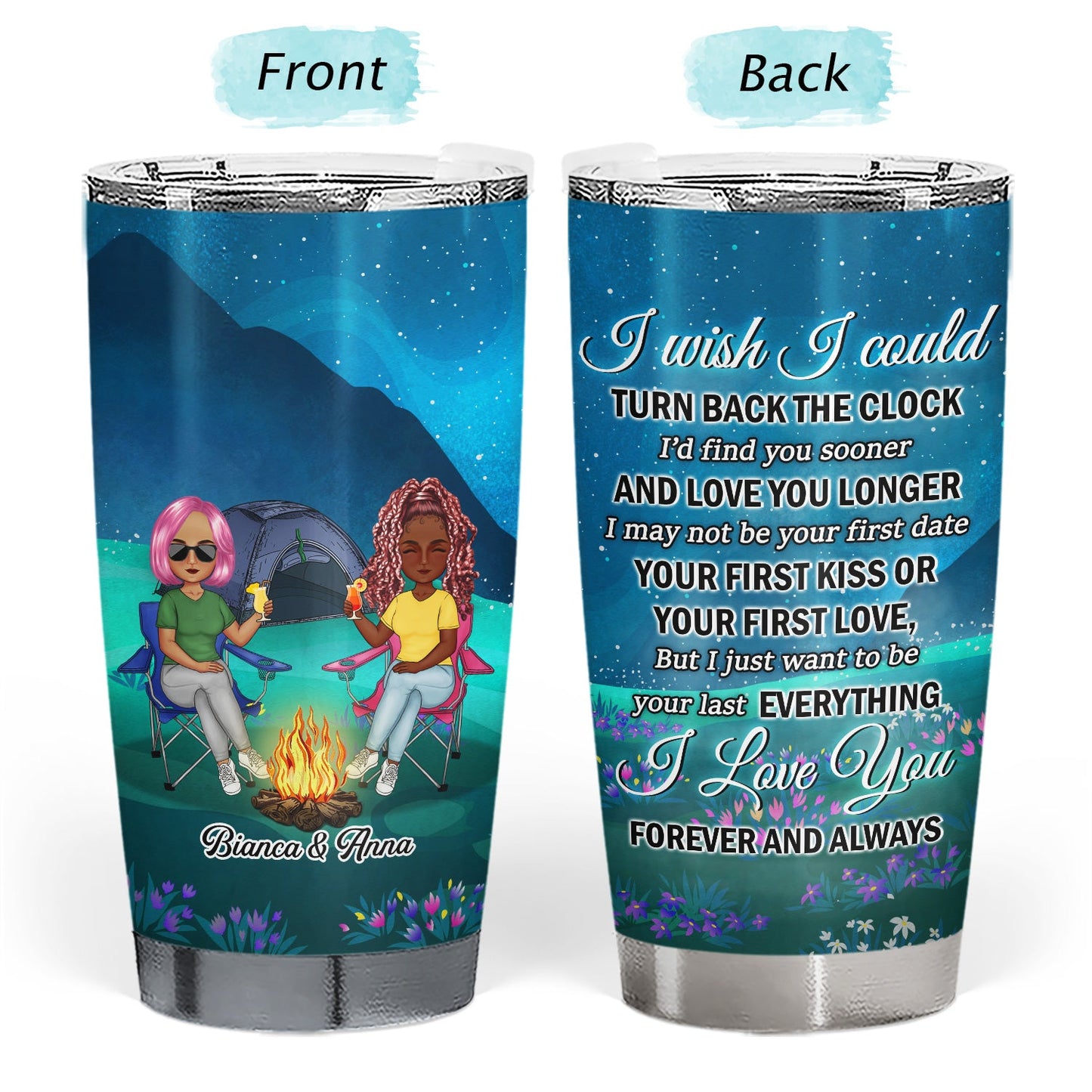 Turn Back The Clock Find You Sooner - Gift For Camping Lovers - Personalized Custom Tumbler