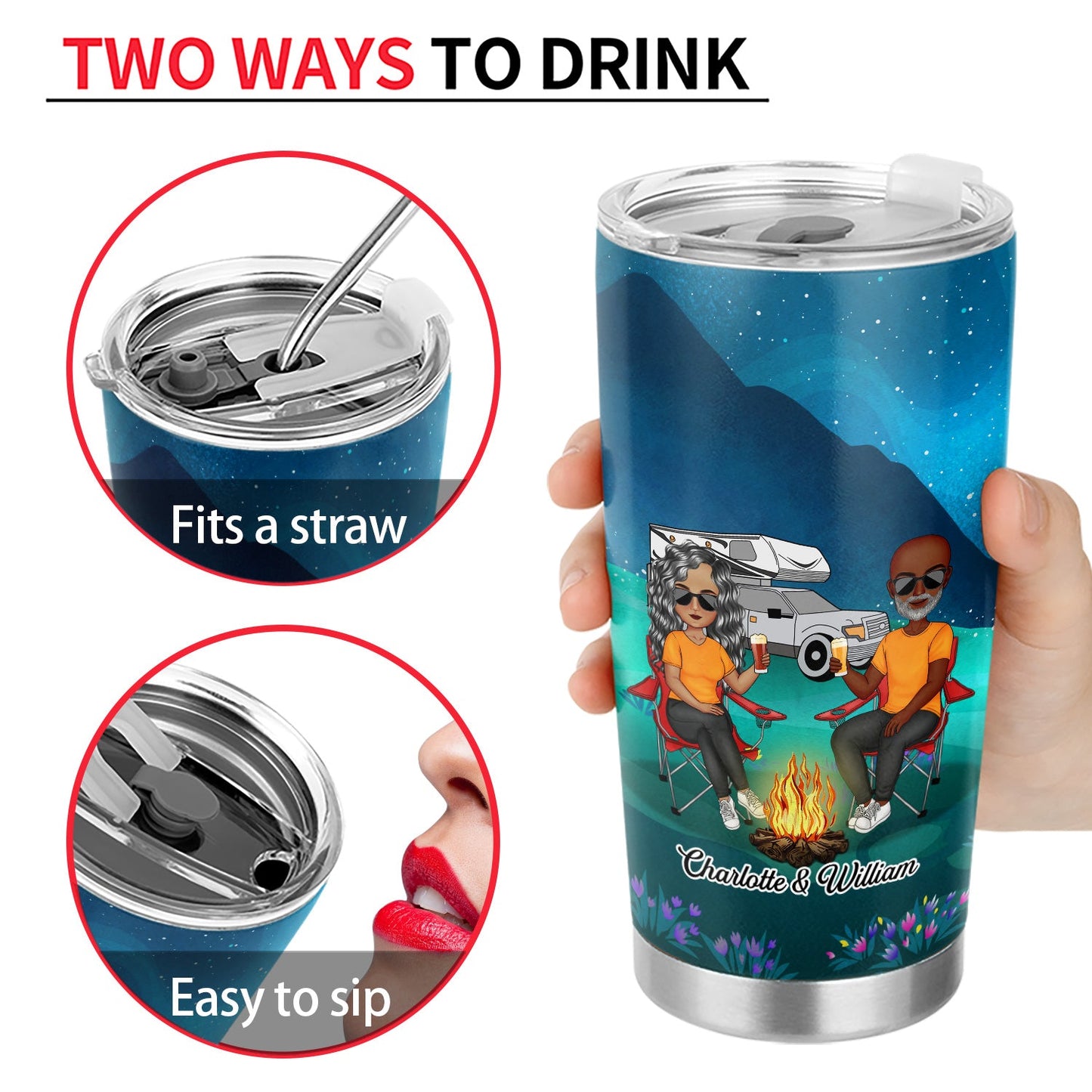 Turn Back The Clock Find You Sooner - Gift For Camping Lovers - Personalized Custom Tumbler