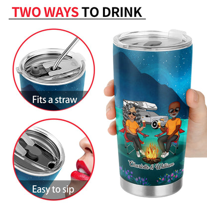 Turn Back The Clock Find You Sooner - Gift For Camping Lovers - Personalized Custom Tumbler