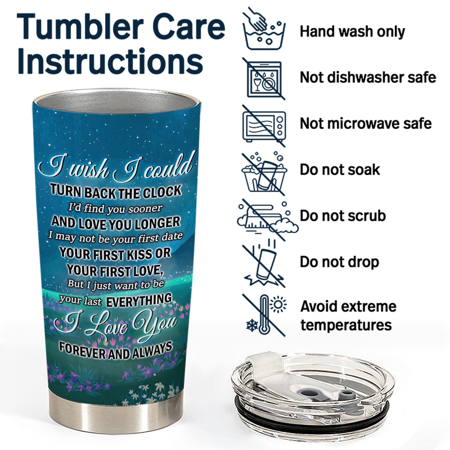 Turn Back The Clock Find You Sooner - Gift For Camping Lovers - Personalized Custom Tumbler