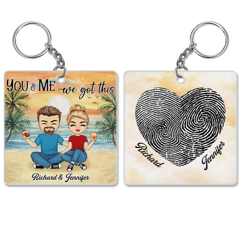Custom Photo Together Since - Gift For Couple - Personalized Custom Acrylic Keychain