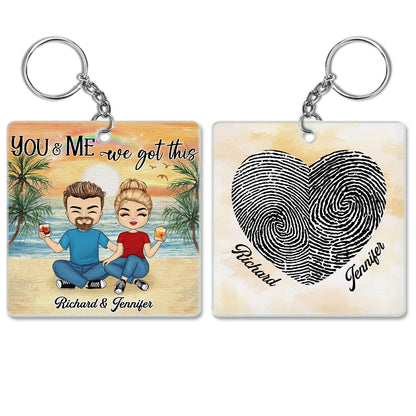 Custom Photo Together Since - Gift For Couple - Personalized Custom Acrylic Keychain
