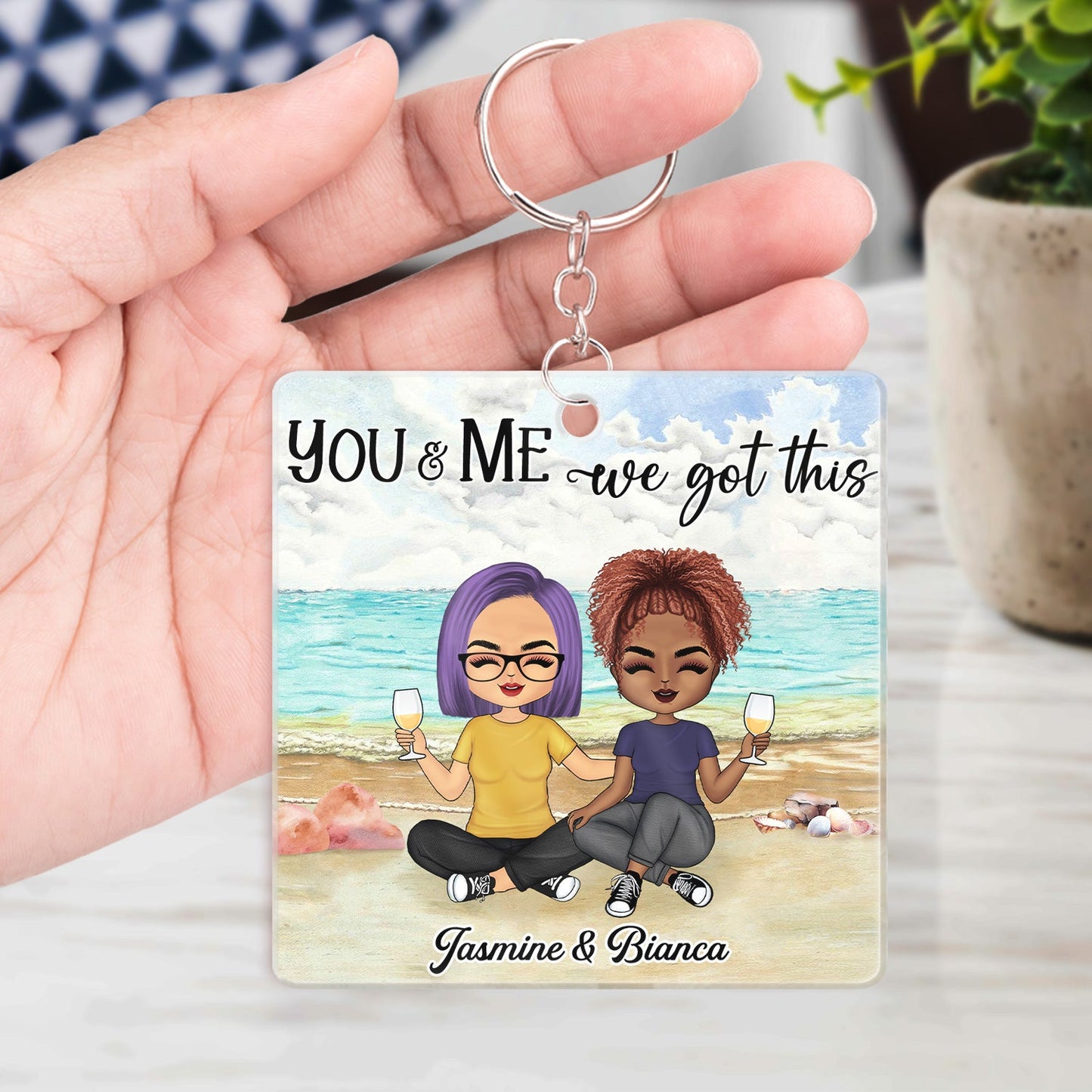 Custom Photo Together Since - Gift For Couple - Personalized Custom Acrylic Keychain