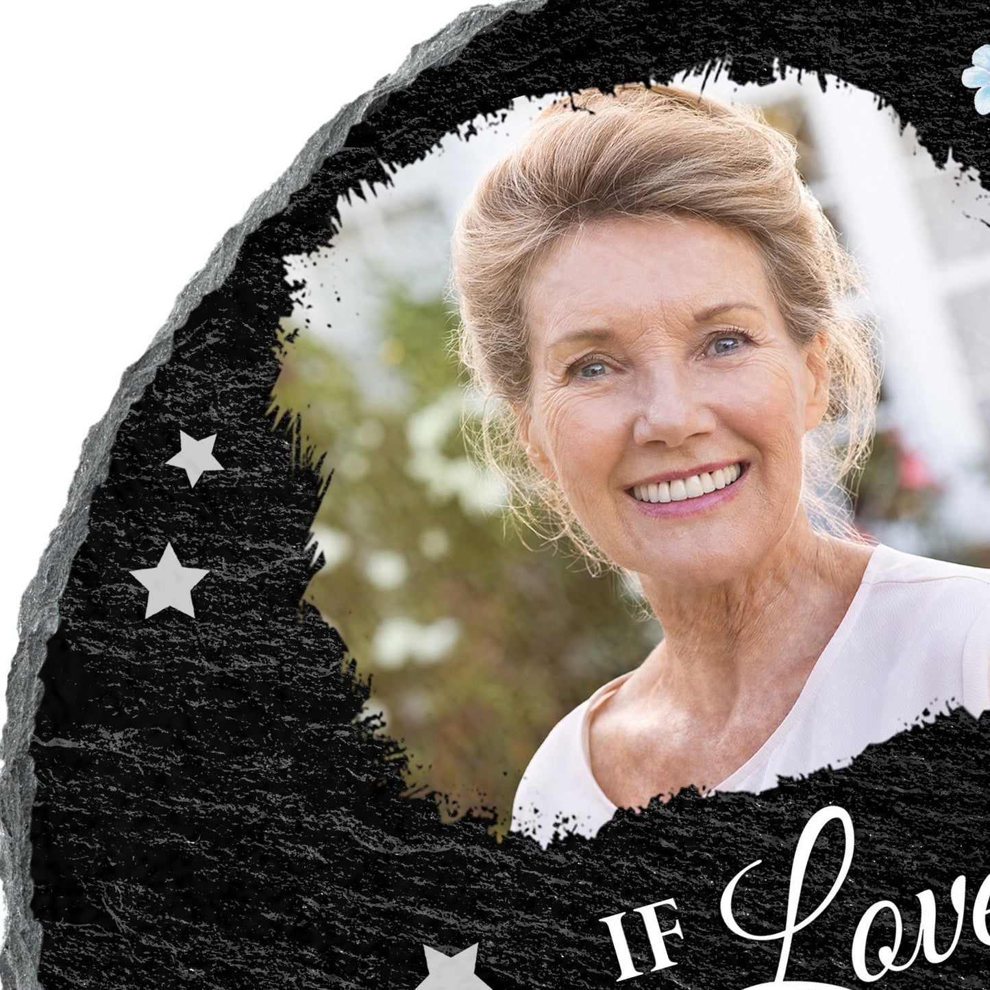 Custom Photo Stars In The Sky - Memorial Gift, Sympathy Gift - Personalized Circle Memorial Garden Stone