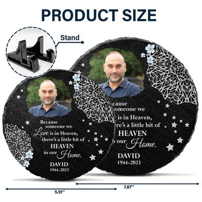 Custom Photo Stars In The Sky - Memorial Gift, Sympathy Gift - Personalized Circle Memorial Garden Stone