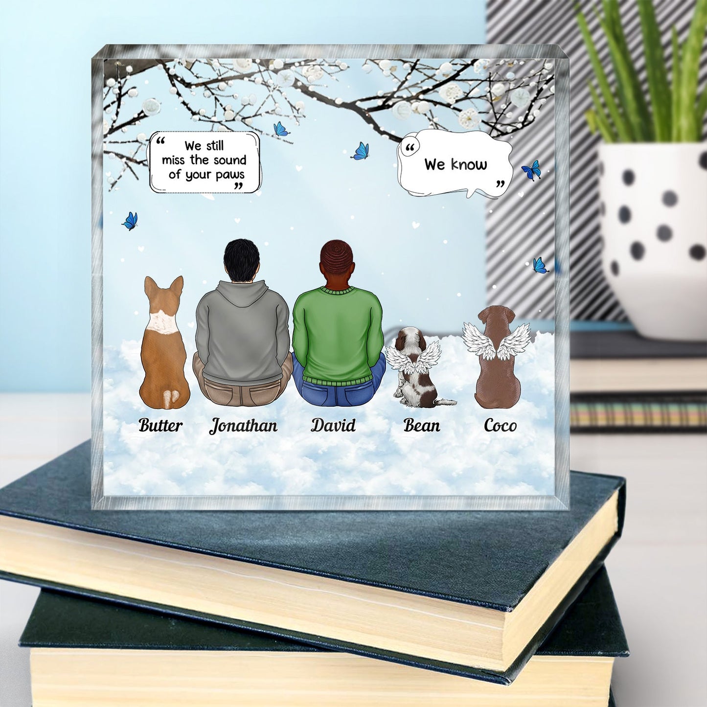 I Miss You More This Day - Gift For Pet Lovers - Personalized Square Shaped Acrylic Plaque