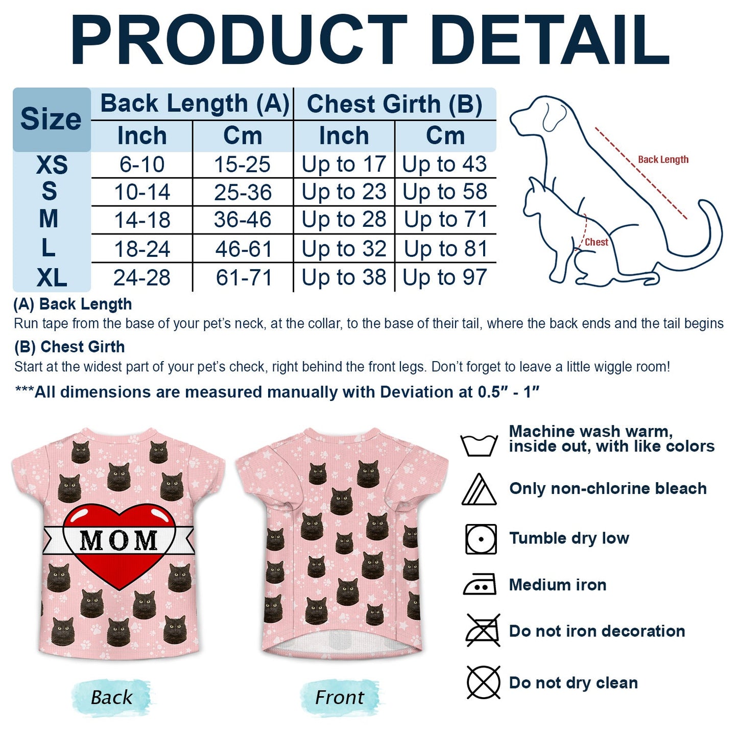 Custom Photo Dog Cat Tattoo Heart - Gift For Pet Lovers, Dog Mom, Dog Dad, Cat Mom, Cat Dad - Personalized Pet Shirt