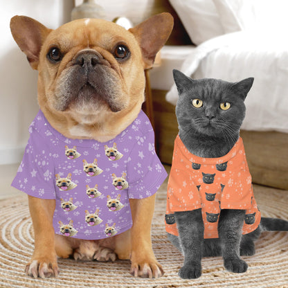 Custom Photo Dog Cat Tattoo Heart - Gift For Pet Lovers, Dog Mom, Dog Dad, Cat Mom, Cat Dad - Personalized Pet Shirt