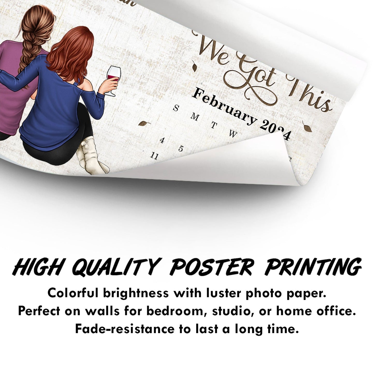 Calendar The Day Our Journey Began - Gift For Couples - Personalized Poster