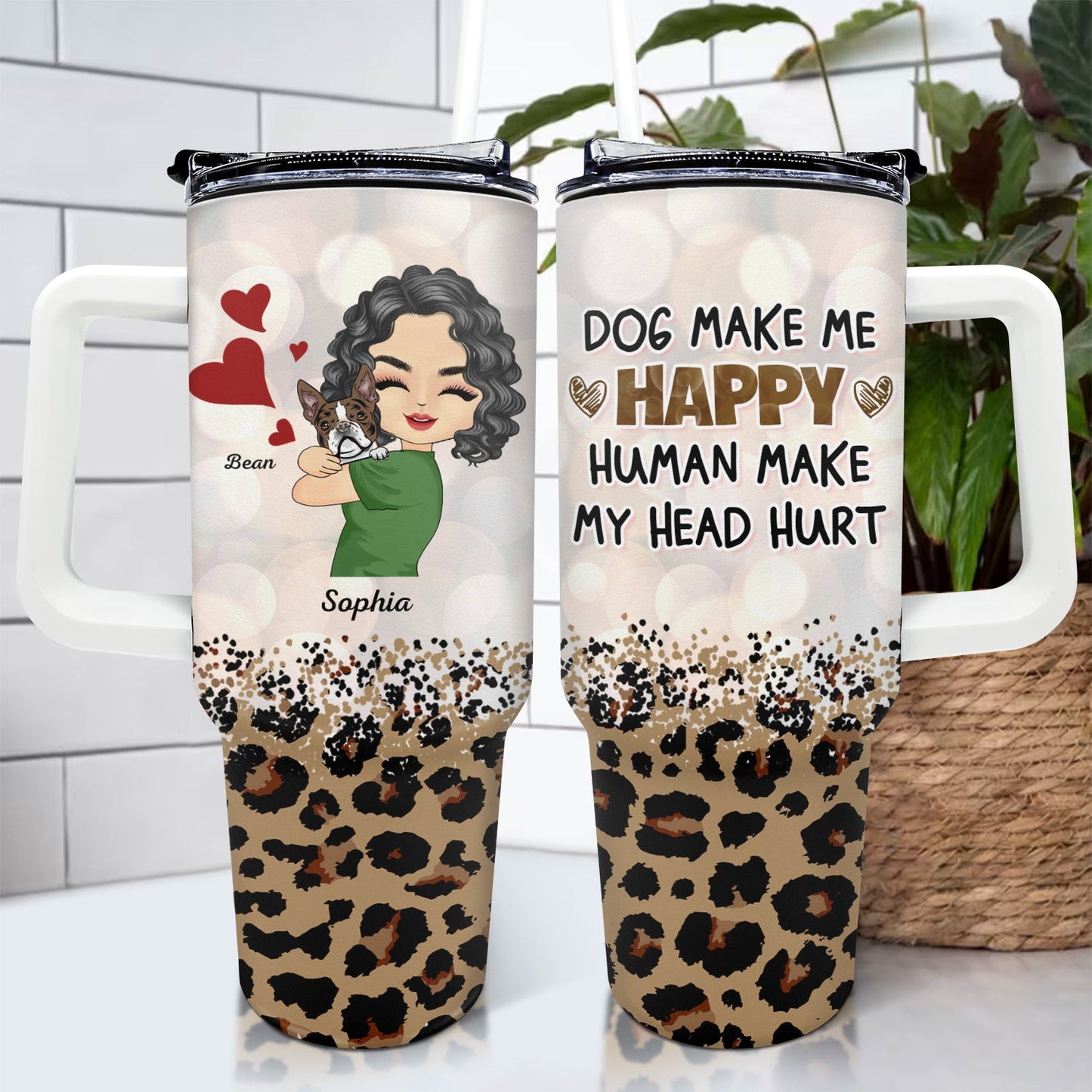 Best Dog Mom Ever - Gift For Dog Mom, Dog Lovers - Personalized 40oz Tumbler With Straw