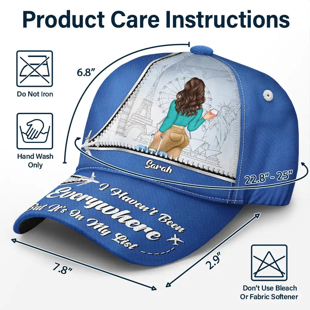 It's On My List Traveling Lovers - Personalized Classic Cap