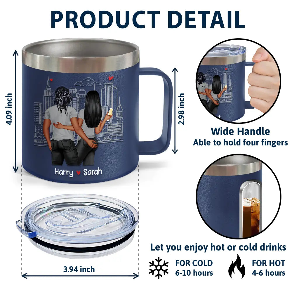 Annoy For The Rest Couples - Personalized 14oz Stainless Steel Tumbler With Handle