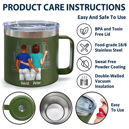 Annoy For The Rest Couples - Personalized 14oz Stainless Steel Tumbler With Handle