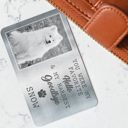 Custom Photo I Will Carry You With Me Memorial - Personalized Aluminum Wallet Card