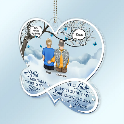 My Mind Still Talks To You Memorial - Personalized Acrylic Car Hanger