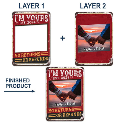 Custom Photo I'm Yours No Returns Or Refunds - Personalized Custom Shaped Car Visor Clip