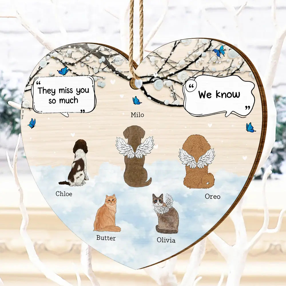 They Still Talk About You Memorial Pet Lovers Christmas - Personalized Custom Shaped Wooden Ornament