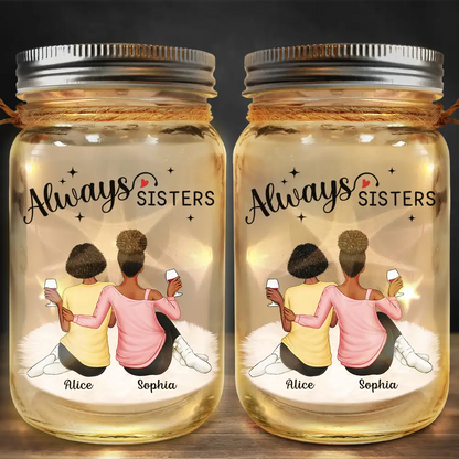 Always Besties - Personalized Mason Jar Light