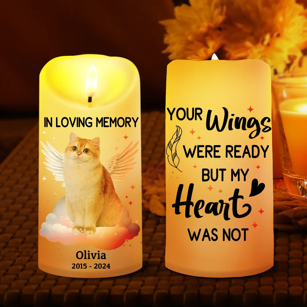 Custom Photo Dog Cat Pet Memorial Your Light Will Always Shine In My Heart - Personalized Flameless LED Candle