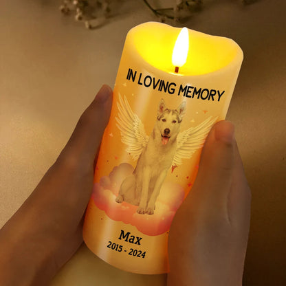 Custom Photo Dog Cat Pet Memorial Your Light Will Always Shine In My Heart - Personalized Flameless LED Candle