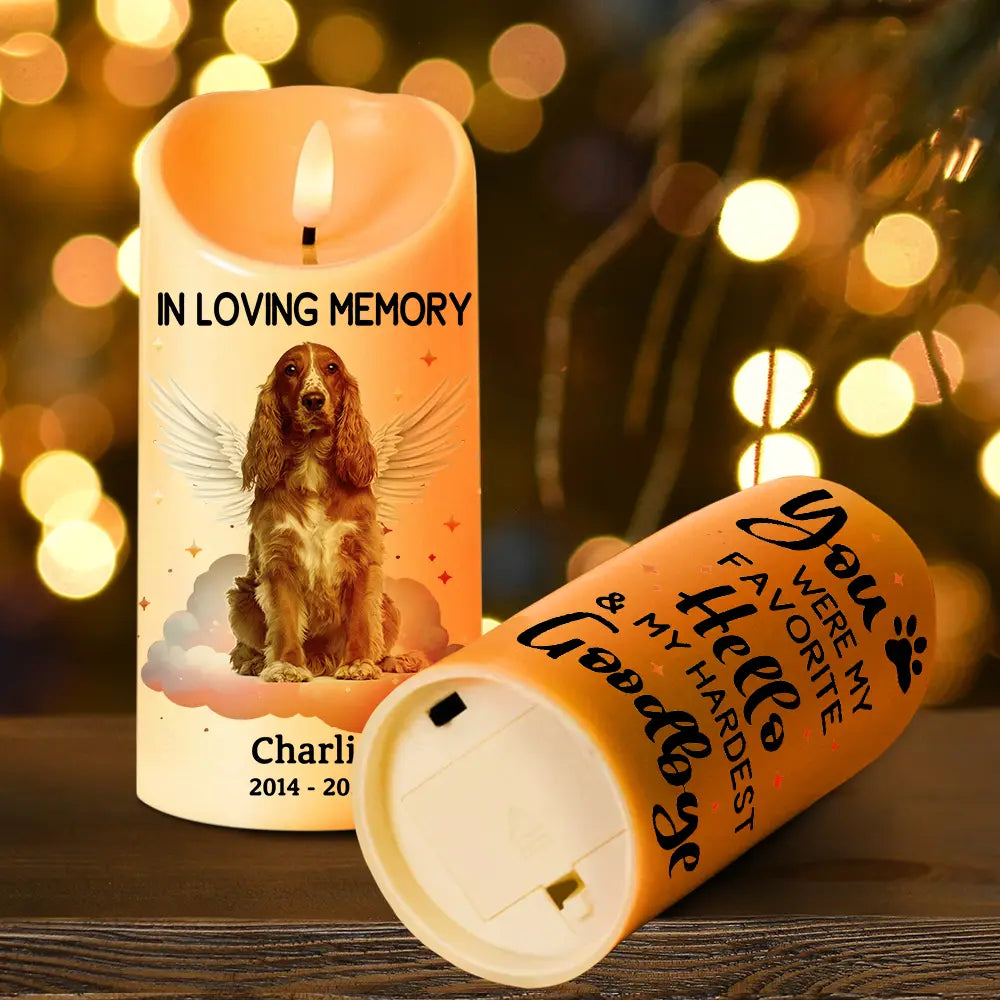 Custom Photo Dog Cat Pet Memorial Your Light Will Always Shine In My Heart - Personalized Flameless LED Candle