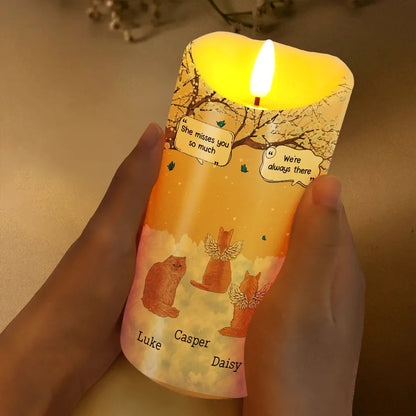 They Still Talk About You Memorial Pet Lovers - Personalized Flameless LED Candle